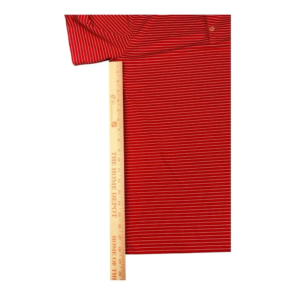 Nike Golf Dri-Fit Men's Large Golf Polo Red Striped Tour Performance, Cog Hill